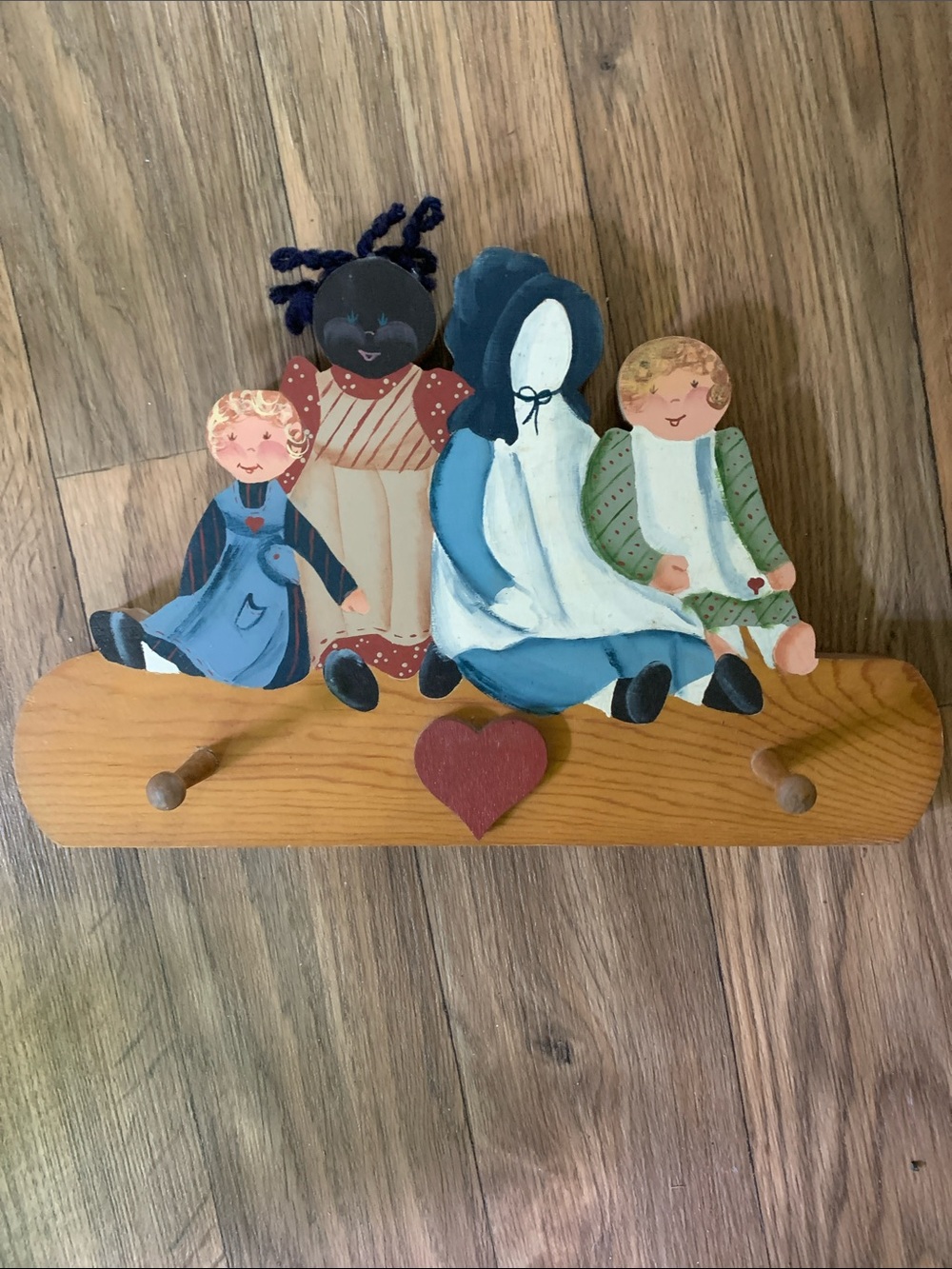 Hand painted Girl Group Wall Hook